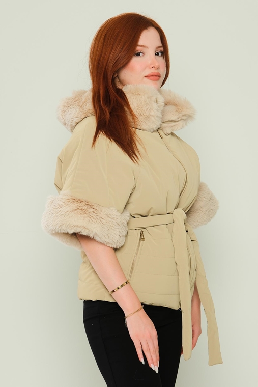 Lila Rose Casual Jackets Beige