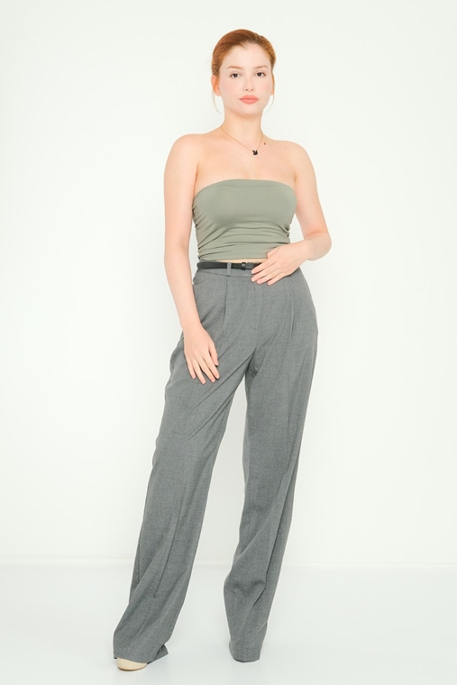 Joymiss High Waist Casual Trousers Black Grey Brown