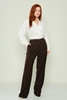 Joymiss High Waist Casual Trousers Black Grey Brown بنى