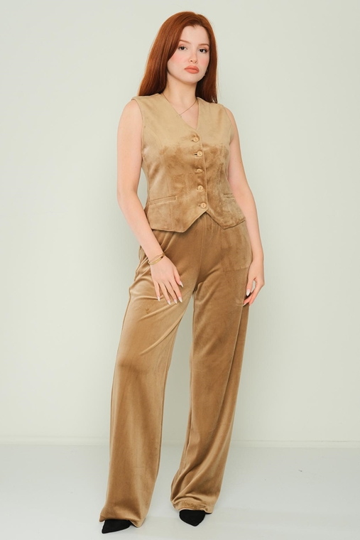 Fimore Casual Trousers Black Mink Khaki