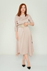 Rissing Star Casual Dresses Green Beige اللون البيج