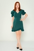 Alinçe Casual Dresses Black Ecru Emerald Emerald