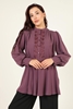 Mirador Casual Blouses Black Bordeux Lilac Ecru Plum Mint Emerald leylak