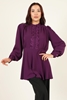 Mirador Casual Blouses Black Bordeux Lilac Ecru Plum Mint Emerald لون أرجواني