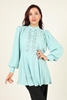 Mirador Casual Blouses Black Bordeux Lilac Ecru Plum Mint Emerald نعناع