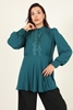 Mirador Casual Blouses Black Bordeux Lilac Ecru Plum Mint Emerald زمرد