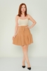 Pitiryko Casual Skirts Black Grey Beige Camel Navy Cream لون الجمل