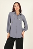 Mirador Casual Blouses Black Grey Beige Lilac Tile Ecru Plum Mint Emerald Baby Blue اللون الرمادي