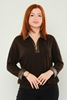 Mac Park Casual Blouses Black Brown коричневый