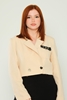 Excuse Casual Jackets Black Beige Ecru Beige