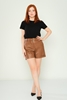 Joymiss Casual Shorts Beige Camel Sax لون الجمل