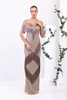 Odrella Night Wear Evening Dresses Black Mink indigo Olive Lavender المنك