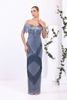 Odrella Night Wear Evening Dresses Black Mink indigo Olive Lavender اللون النيلي