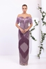 Odrella Night Wear Evening Dresses Black Mink indigo Olive Lavender Lavender