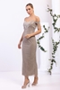 Odrella Night Wear Evening Dresses Black Beige Mink indigo Olive Lavender Bej