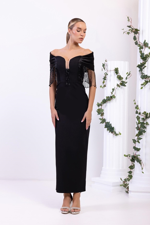 Odrella Night Wear Evening Dresses Black Caramel Stone