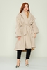 Lila Rose Casual Woman Coats Black Brown Beige Camel Tan Бежевый