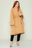 Lila Rose Casual Woman Coats Black Brown Beige Camel Tan لون الجمل