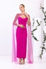 Odrella Night Wear Evening Dresses Black Red Fuchsia