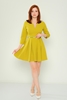 Explosion Mini Three Quarter Sleeve Casual Dresses оливковый