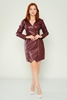 Explosion Casual Dresses Black Brown Khaki Bordeux Dark Koyu Bordo Şarabı