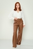 Joymiss High Waist Casual Trousers Green Beige Camel Sax Macenta цвет верблюда