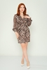 Rissing Star Casual Dresses Grey Brown Khaki لون النمر