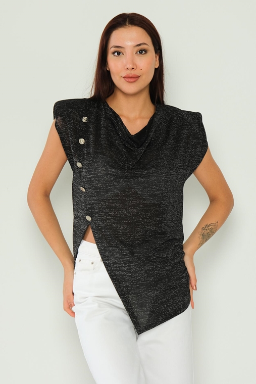 Miarte Casual Blouses Black