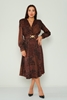 Favori Casual Dresses Brown Bordeux bordo şarabı