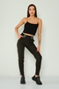 Mosento High Waist Casual Trousers Black كاكي