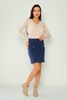 Pitiryko Casual Skirts Black Grey Beige Camel Navy Cream أزرق غامق