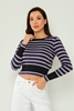 Yes Play Casual Jumpers Black-Ecru Navy-Purple Navy-Purple