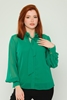 Joymiss Long Sleeve Casual Blouses Black Ecru Sax Macenta Green