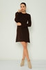 Wo-man Casual Dresses Black Brown Caramel بنى