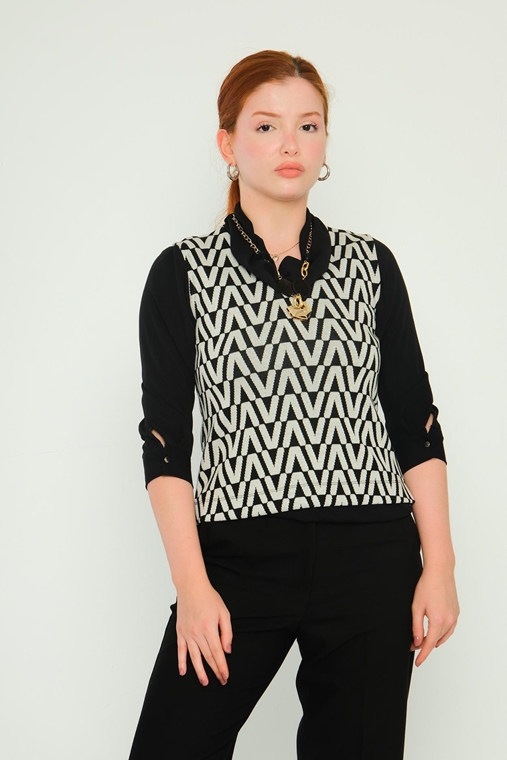 Detective Casual Blouses Black