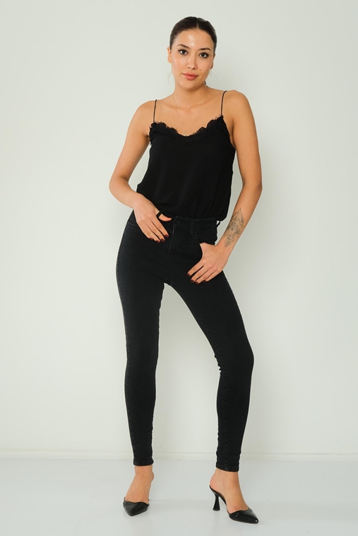 Hit Me Up High Waist Casual Trousers Black