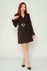 Favori Mini Casual Dresses Black Red Grey Brown Bordeux Petroleum Kahverengi