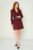 Favori Mini Casual Dresses Black Red Grey Brown Bordeux Petroleum Bordeux