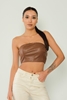 Joymiss Casual Bustier Black Beige Camel Sax Khaki цвет верблюда