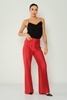 Fimore High Waist Casual Trousers Black White Blue Green Navy Mink Mustard Red