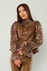 Lila Rose Casual Blouses Bordeux Camel لون الجمل