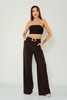 Explosion High Waist Casual Trousers Black Red Brown Camel Khaki Lavender بنى