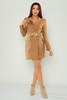 Favori Mini Casual Dresses Black Red Grey Brown Bordeux Petroleum Camel