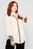 Lila Rose Long Sleeve Casual Shirts Black Beige Lilac Ecru Coral Olive اللون البيج