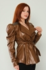 Lila Rose Casual Woman Coats Black Tan Taba