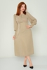 Mees Casual Dresses Green Beige Fuchsia اللون البيج