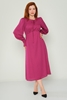 Mees Casual Dresses Green Beige Fuchsia ضارب الى الحمرة