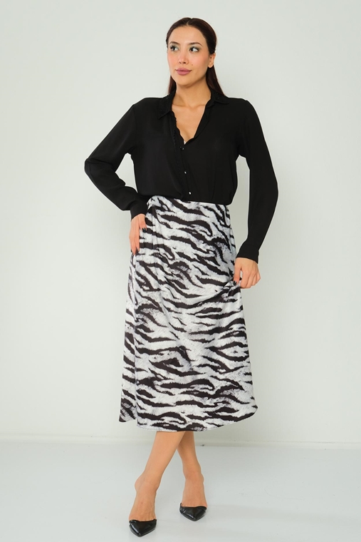 Mac Park Casual Skirts Black Brown