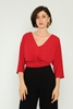 Explosion Three Quarter Sleeve Casual Blouses Black Red Bordeux Beige Khaki Purple Red