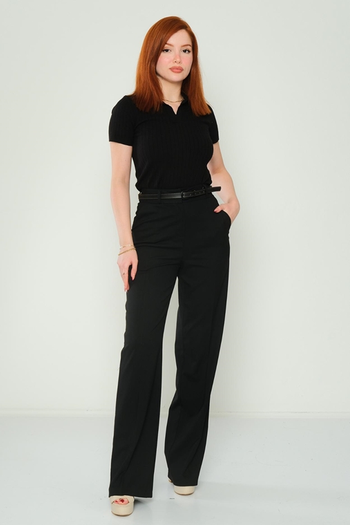 Zanzi Casual Trousers Black Anthracite